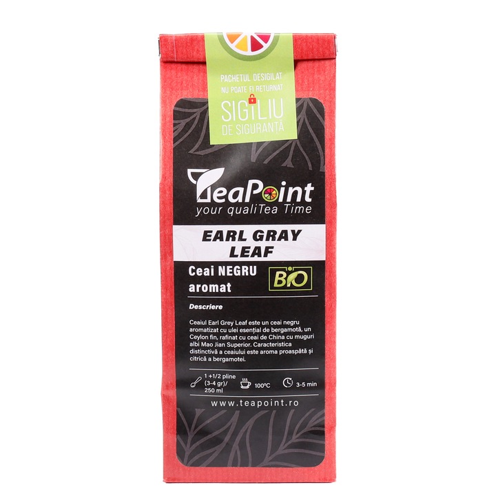 Ceai Negru, Earl Gray Leaf BIO, Tea Point, 100 g