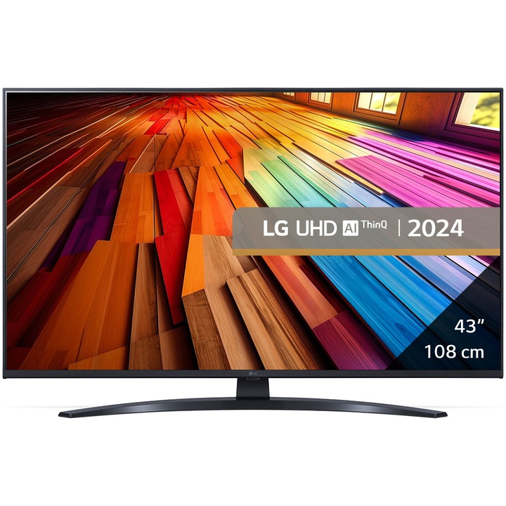 Televizor LG LED 43UT81003LA, 108 cm, Smart, 4K Ultra HD, Clasa G (Model 2024)