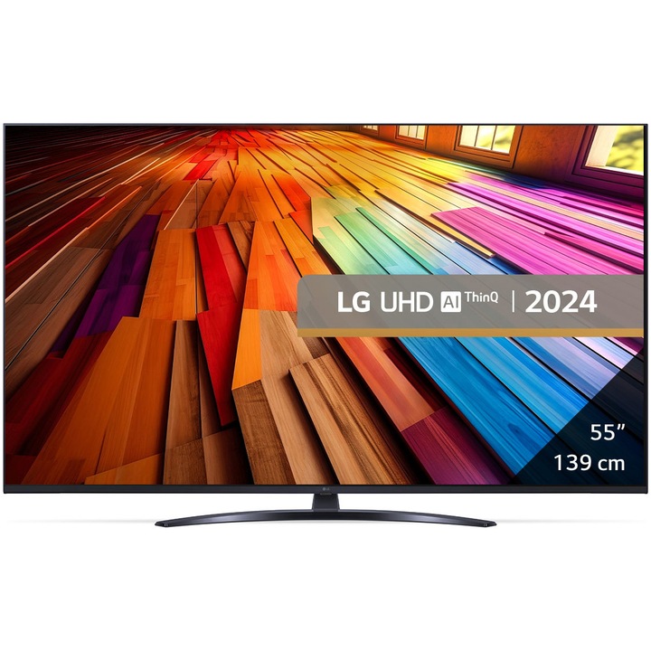 Televizor LG LED 55UT81003LA, 139 cm, Smart, 4K Ultra HD, Clasa G (Model 2024)