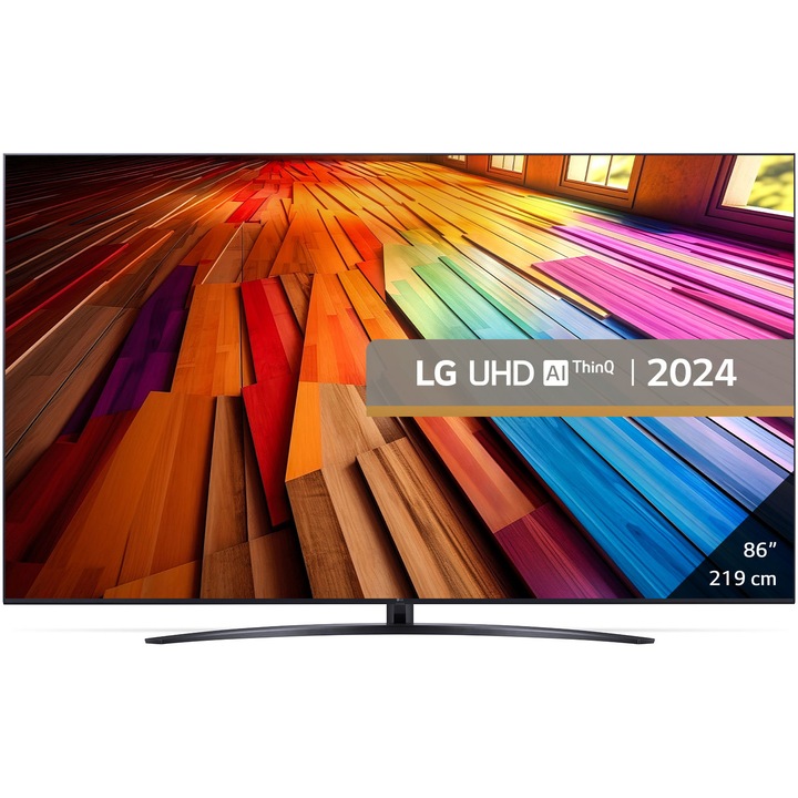 Televizor LG LED 86UT81003LA, 218 cm, Smart, 4K Ultra HD, Clasa F (Model 2024)
