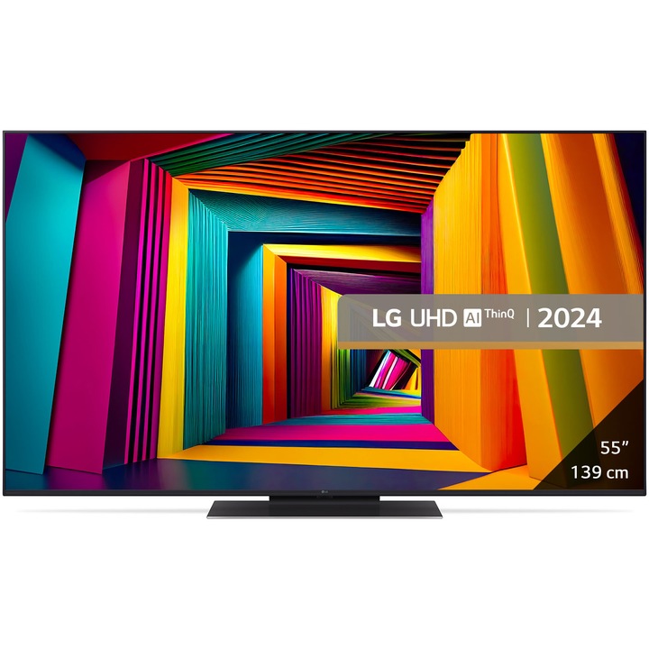 Televizor LG LED 55UT91003LA, 139 cm, Smart, 4K Ultra HD, Clasa F (Model 2024)