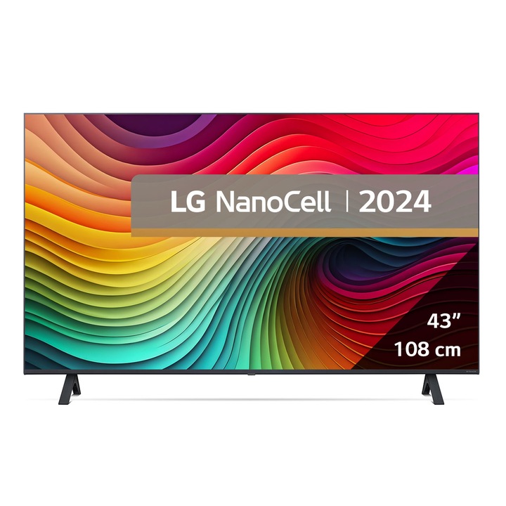 Televizor LG NanoCell 43NANO81T3A, 108 cm, Smart, 4K Ultra HD, Clasa G (Model 2024)