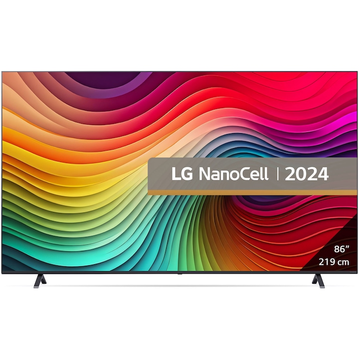 Televizor LG NanoCell 86NANO81T3A, 218 cm, Smart, 4K Ultra HD, 100 Hz, Clasa G (Model 2024)
