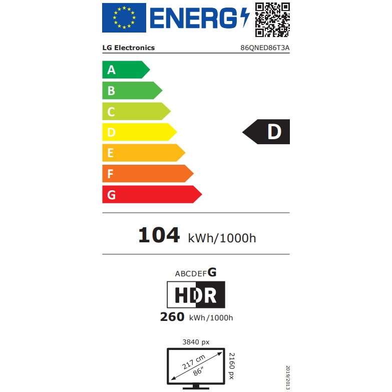 Televizor LG QNED 86QNED86T3A, 218 cm, Smart, 4K Ultra HD, 100 Hz, Clasa D
