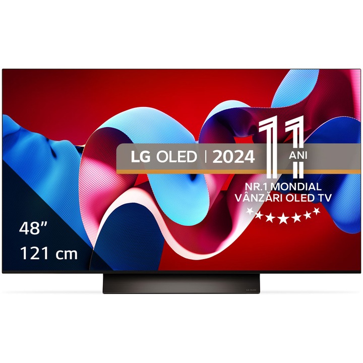 Televizor LG OLED evo 48C41LA, 121 cm, Smart, 4K Ultra HD, 100 Hz, Clasa G (Model 2024)