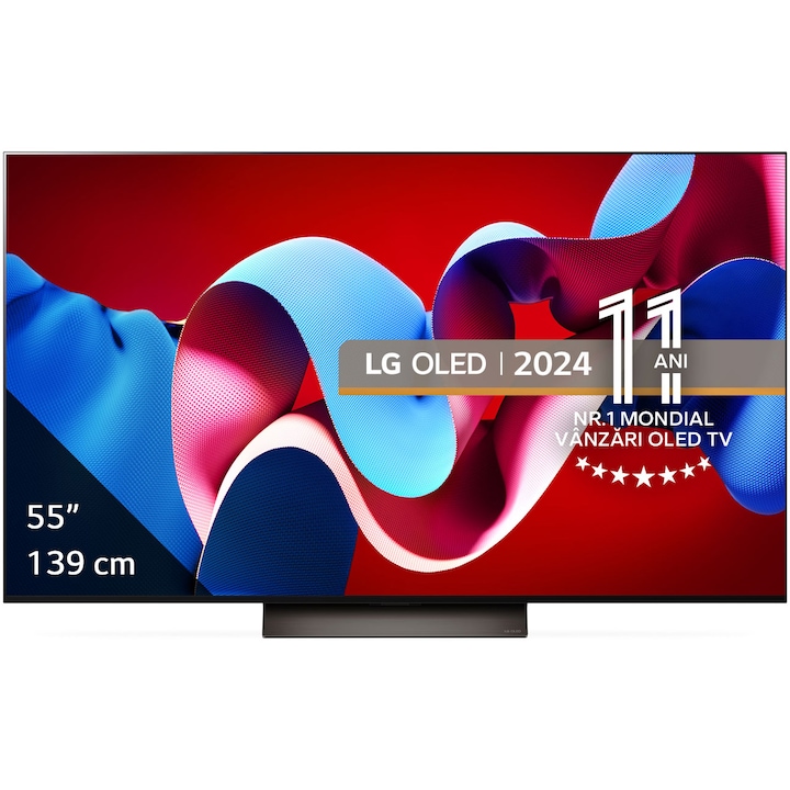 Televizor LG OLED evo 55C41LA, 139 cm, Smart, 4K Ultra HD, 100 Hz, Clasa G (Model 2024)