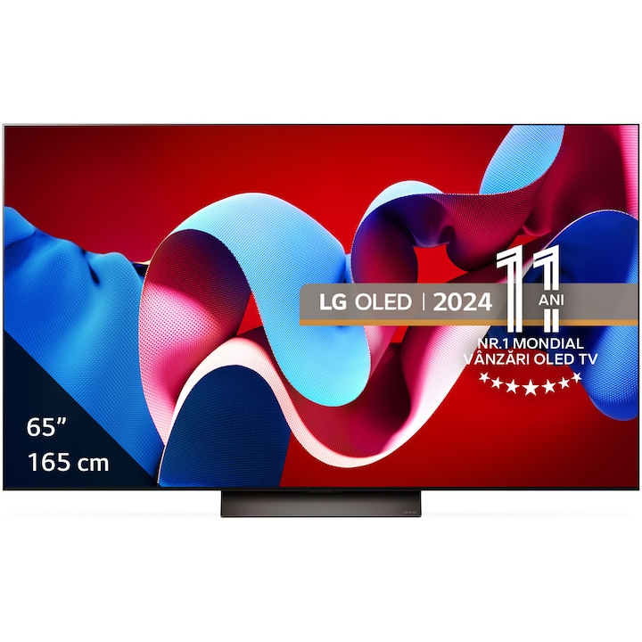 Televizor LG OLED evo 65C41LA, 164 cm, Smart, 4K Ultra HD, 100 Hz, Clasa F (Model 2024)