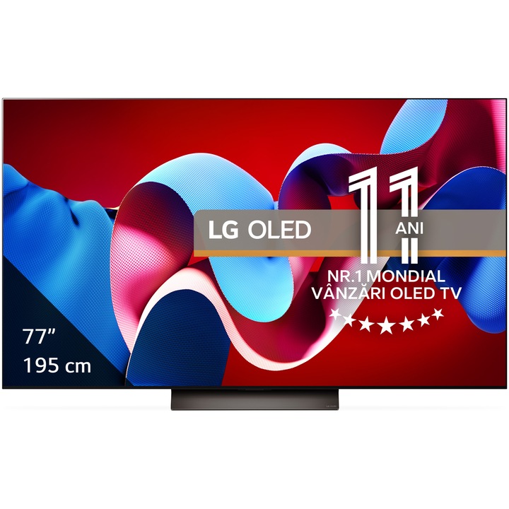 Телевизор LG OLED evo 77C41LA, 77" (195 см), Smart, 4K Ultra HD, 100 Hz, Клас F (Модел 2024)