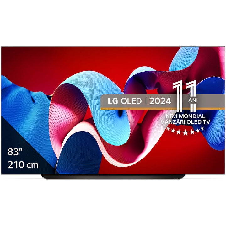Televizor LG OLED evo 83C41LA, 210 cm, Smart, 4K Ultra HD, 100 Hz, Clasa F (Model 2024)