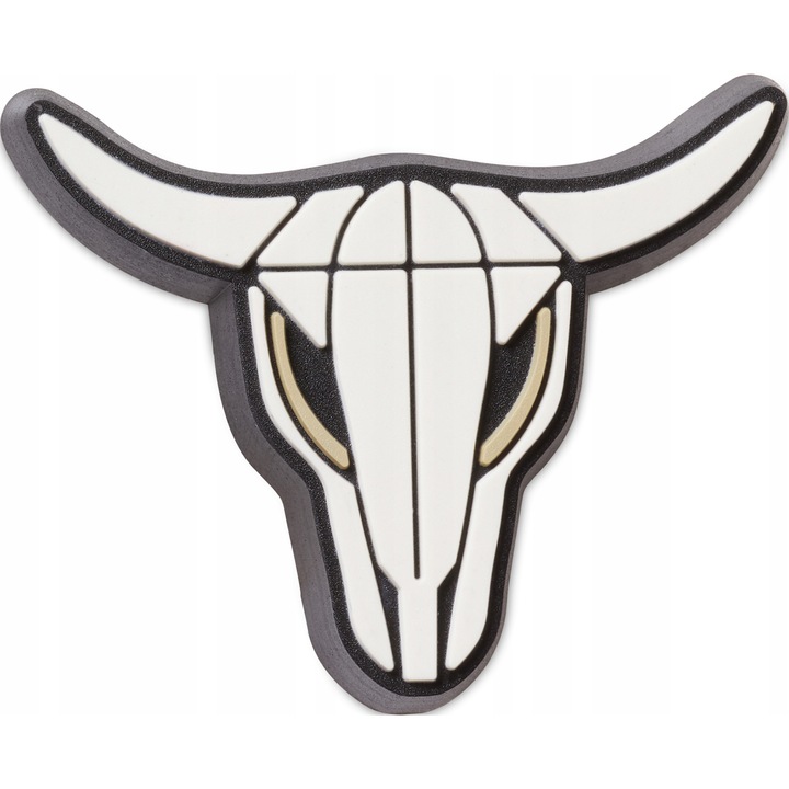 Аксесоар за обувки Crocs, талисмани Jibbitz, кравешки череп, многоцветен