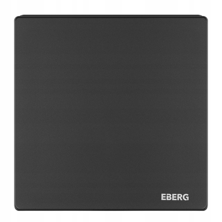 Ventilator baie Eberg EVO MB 100 T cu placa de sticla neagra mata, 15W