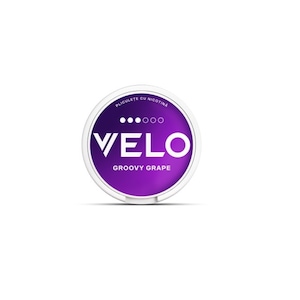Pouch VELO cu nicotina - GROOVY GRAPE, 20 pliculete, 10 mg/pliculet cu nicotina, aroma struguri rosii