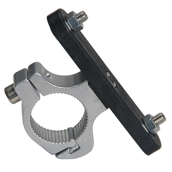 Държач за бутилка вода за велосипед, VKK, Алуминий, Монтаж на рамката, 55x83x16mm, Черен/Сребрист