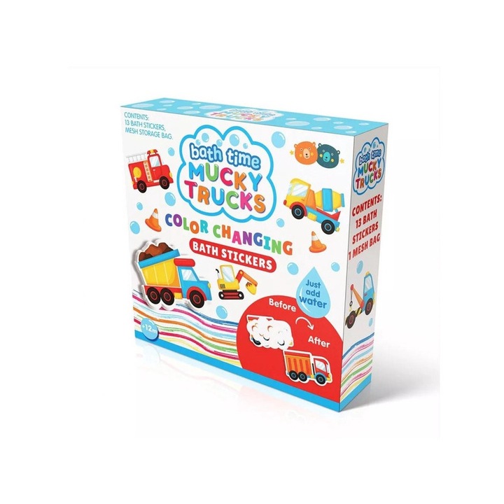 Buddy & Barney: Színváltós csempetapasz fürdőjáték - Sáros járgányok