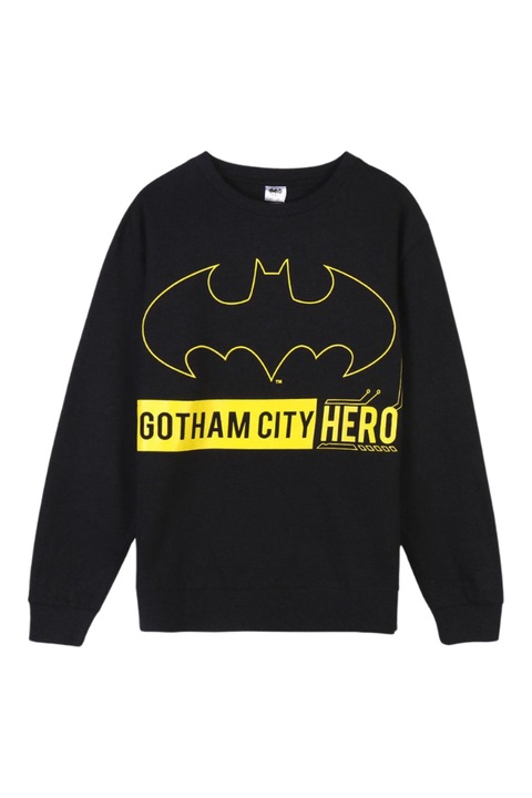 Суичър с графичен десен, черен, Batman, Черен