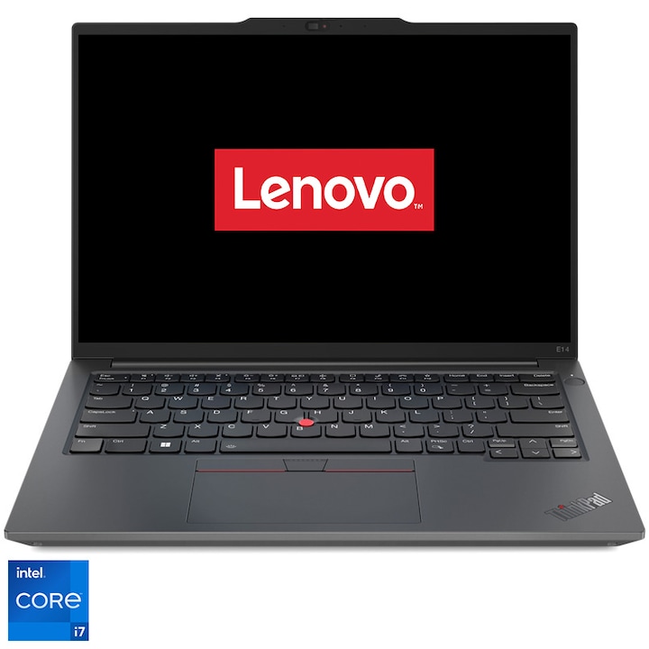 Лаптоп Lenovo ThinkPad E14 Gen 5, Intel® Core™ i7-1355U, 14" WUXGA, IPS, 8GB SO-DIMM DDR4-3200 + 8GB SO-DIMM DDR4-3200, 512GB SSD, Intel® Iris® Xe Graphics, No OS, Graphite Black