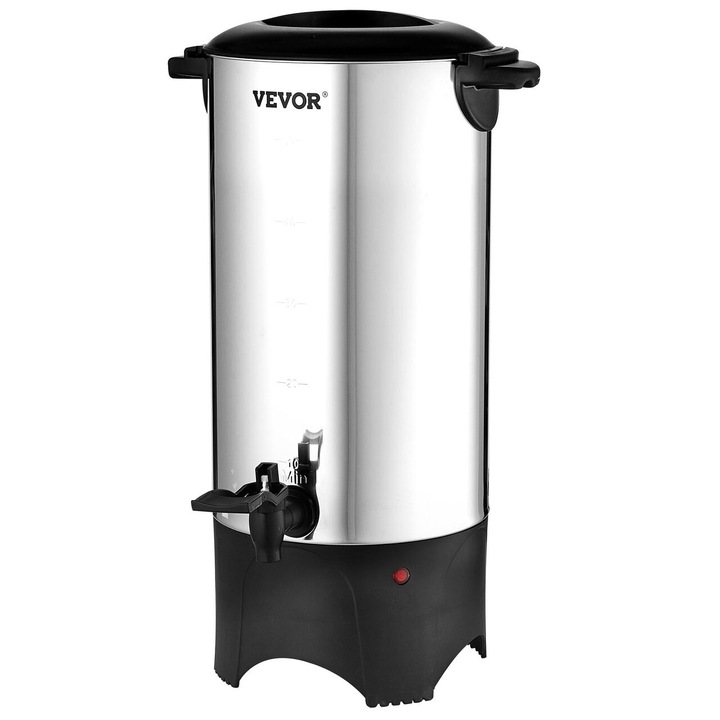 Cafetiera profesionala Vevor 7.4 l, 50 cesti, Inox, 1000 W