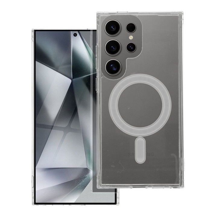 Samsung S25 ULTRA készülékhez Clear Mag Cover (STR) MagSafe-kompatibilis tok átlátszó