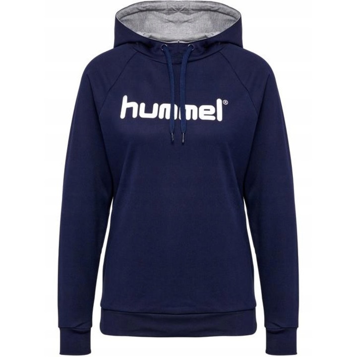 Női sportkapu, Hummel, pamut/poliészter, kék/fehér, XL