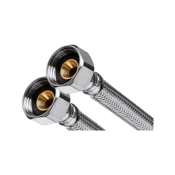 INVENA szerelvények, rozsdamentes acél tömlők, 1/2x1/2, 25cm, tömítéskészlet