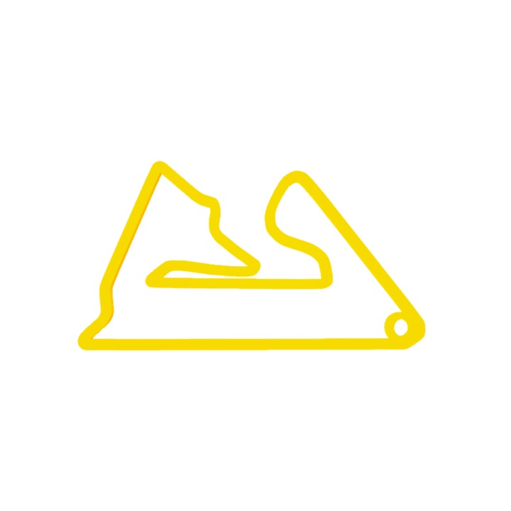 Breloc chei, "FORMULA 1 SAKHIR", 34X 60 mm galben