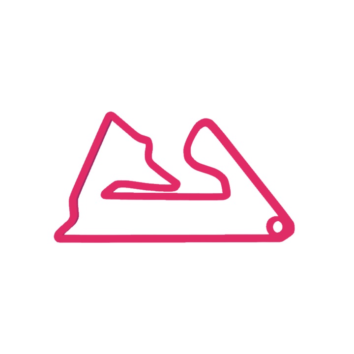 Kulcstartó, "FORMULA 1 SAKHIR", 34X 60 mm málna rózsaszín