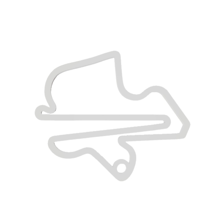 Breloc chei, "FORMULA 1 SEPANG", 42X 50 mm alb ivory