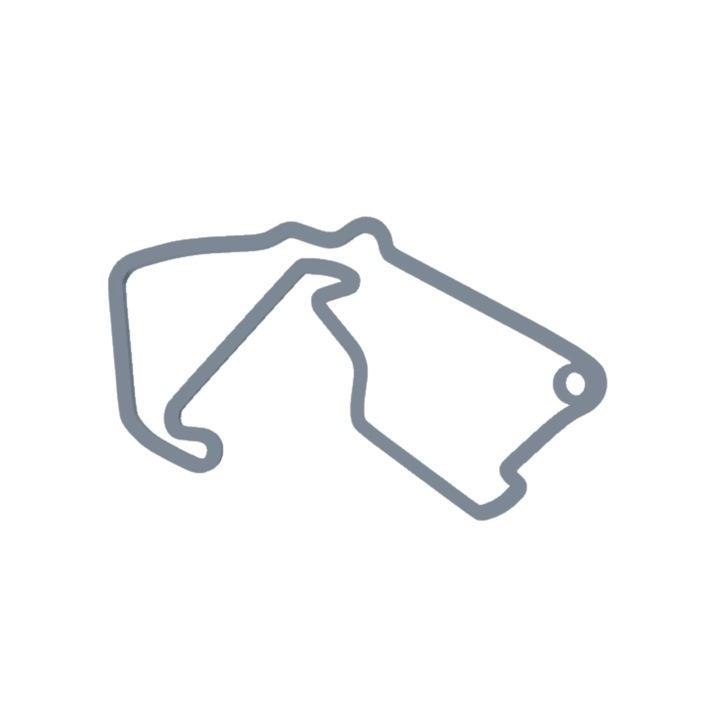 Breloc chei, "FORMULA 1 SILVERSTONE", 31X 50 mm argintiu