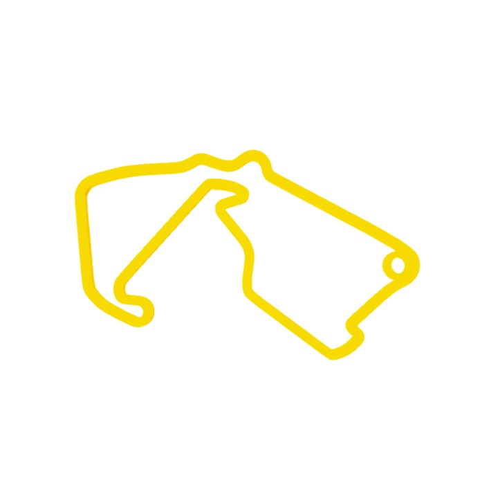 Breloc chei, "FORMULA 1 SILVERSTONE", 31X 50 mm galben