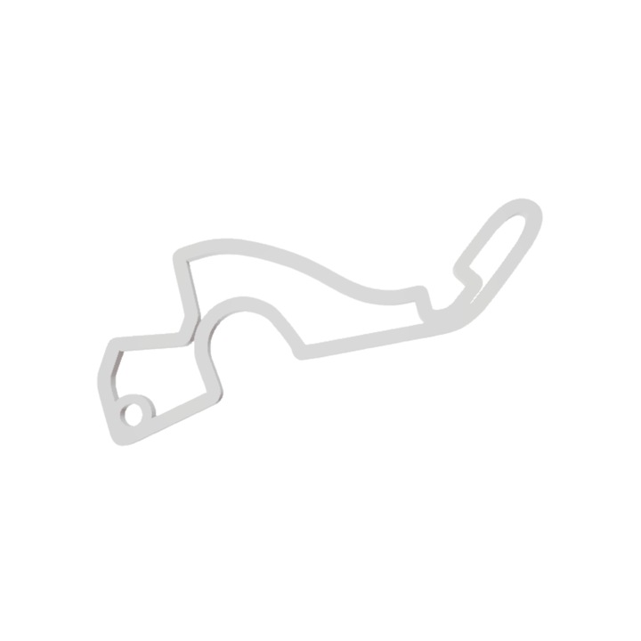 Kulcstartó, "FORMULA 1 SOCHI", 33X 60 mm elefántcsont fehér