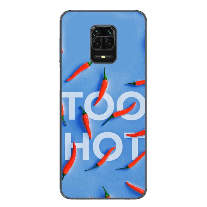 Husa compatibila cu Xiaomi Redmi Note 9 Pro Silicon Gel Tpu Model Mesaj Too Hot