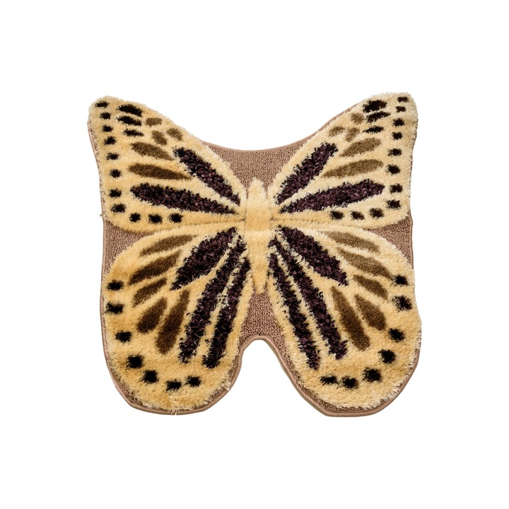 Килим Vega Butterfly Brown, 100x100 cm, 3500 g/m2, 100% полипропилен