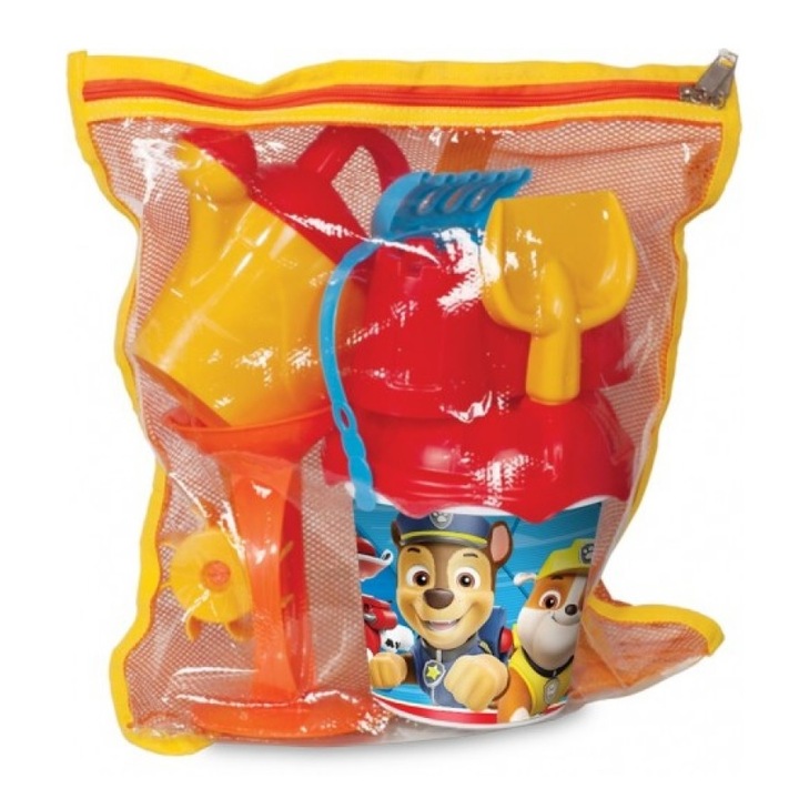 Jucarii de plaja, Edea, Paw Patrol, 6 bucati, 30 x 15 x 35 cm, 18+ luni, Multicolor