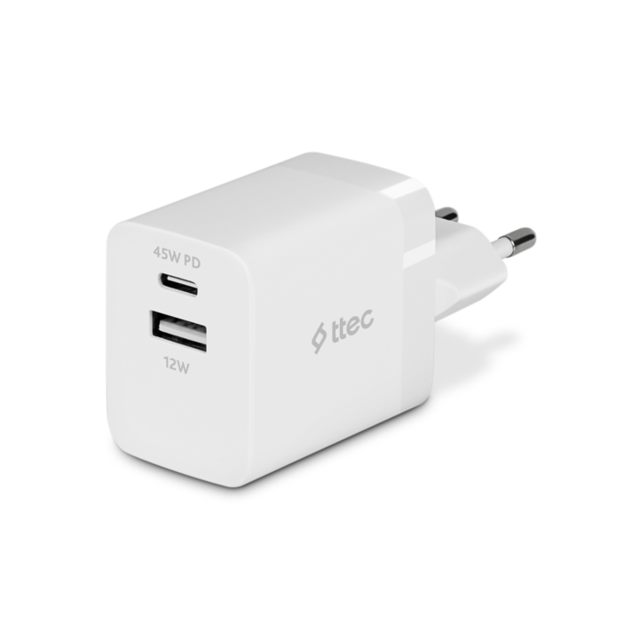Incarcator telefon, TTEC, 220 V, PD, 45 W, Alb