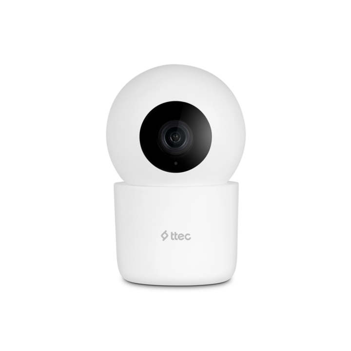 Wireless камера ttec, Wizi Pro 2, Full HD, 360°, Plug and Play, Wi-Fi Smart Camera, Бяла