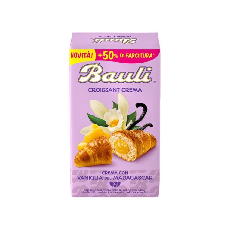 Croissante Bauli, cu crema de vanilie, 6 bucati x 50 g - eMAG.ro