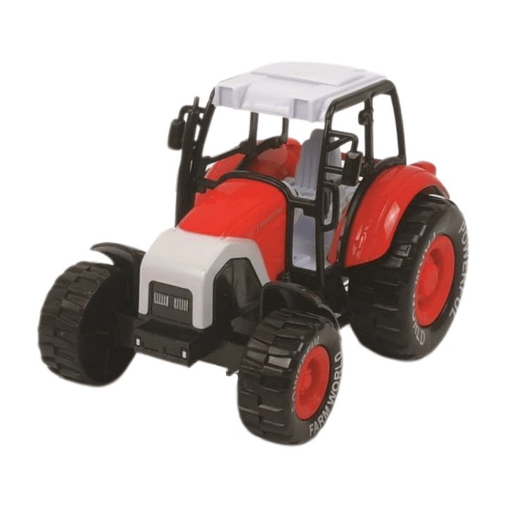 Gyerektraktor, Fém, Visszahúzható, Piros