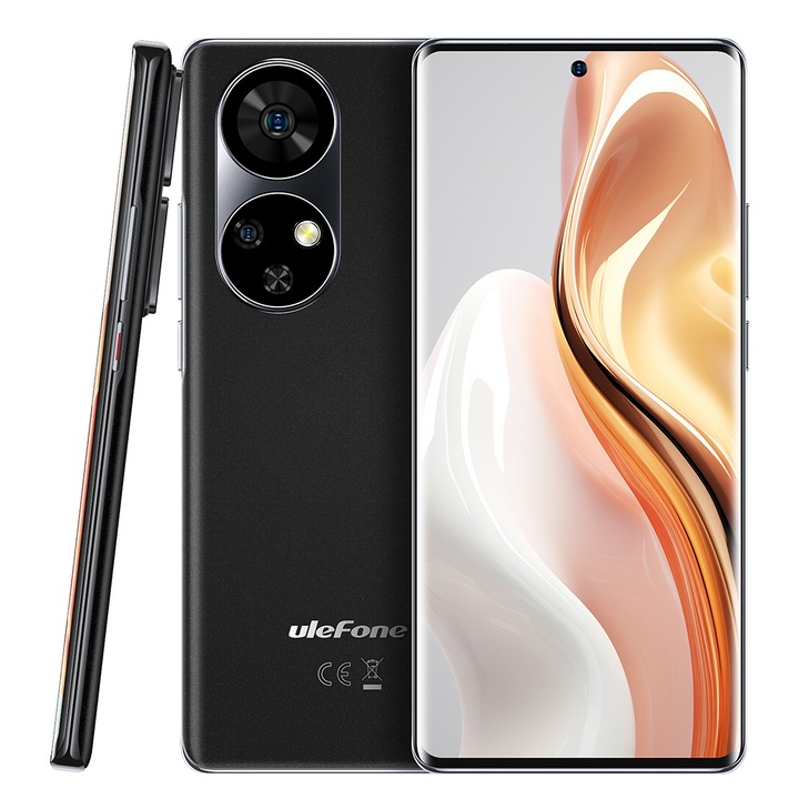 Mobiltelefon Ulefone Note 17 Pro, fekete, 4G, 6,78" 3D Amoled, 24 GB RAM (12 GB + 12 GB), 256 GB ROM, Android 13, 108 MP+32 MP, MediaTek Helio G99, NFC, 5050 mAh, 33 W, DualSIM