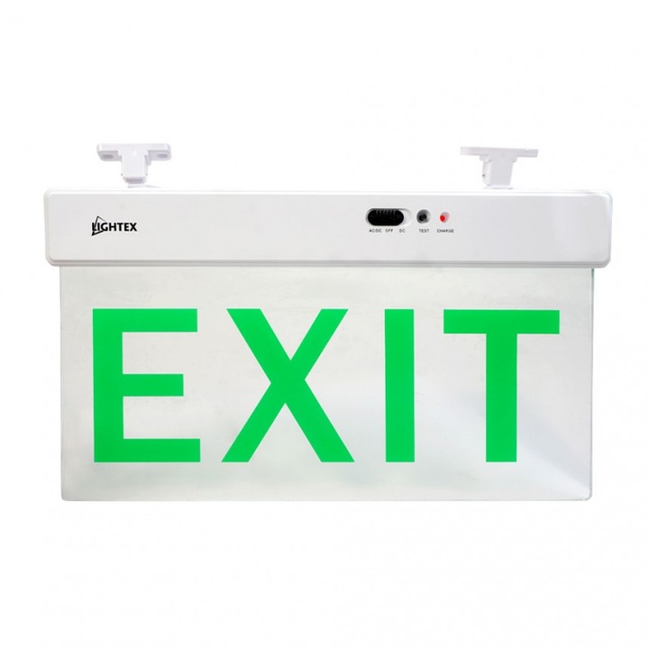 Iluminat de urgenta LED Lightex, 1W, 6500K, 15lm, 3.7V 1200mAh, suspendat pentru perete si tavan, 375x205 mm