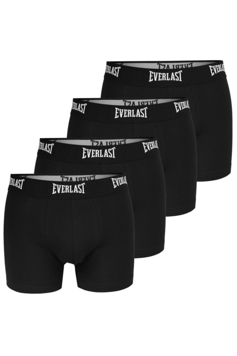 4 db-os ferfi boxeralso szett, Everlast, BM002, pamut, fekete, Fekete