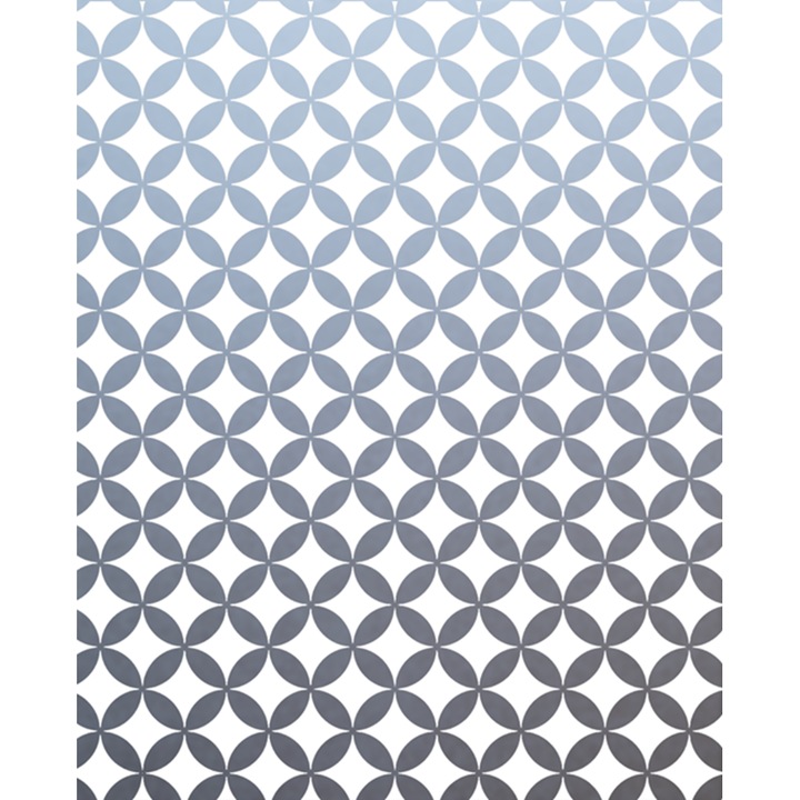 Прозоречен стикер Vénilia Elliott, Без лепило, Ефект пясъкоструйно стъкло, Японска мозайка, 45см x 1.5м, Полупрозрачен/Бял