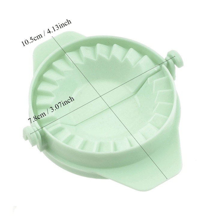 Ръчна форма за кнедли 2в1, Edibazzar, Полипропилен, 8.5x10.5cm, Светло зелена
