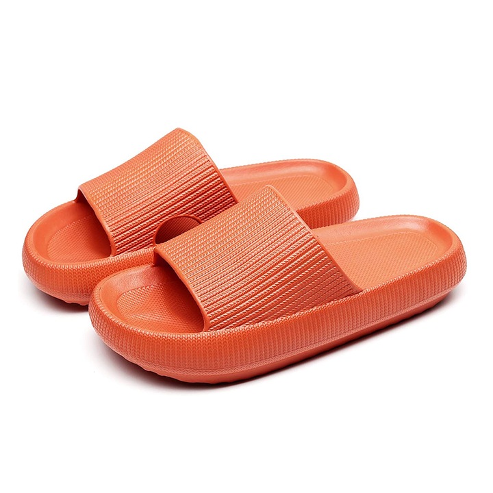 Papuci dama/barbati, Spuma, Portocaliu, Portocaliu, 36-37