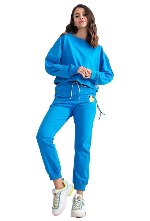 Set trening, Fobya, bluza pantaloni bumbac Verde, Albastru