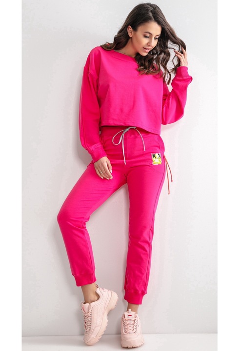 Set trening, Fobya, bluza pantaloni bumbac Verde, Roz
