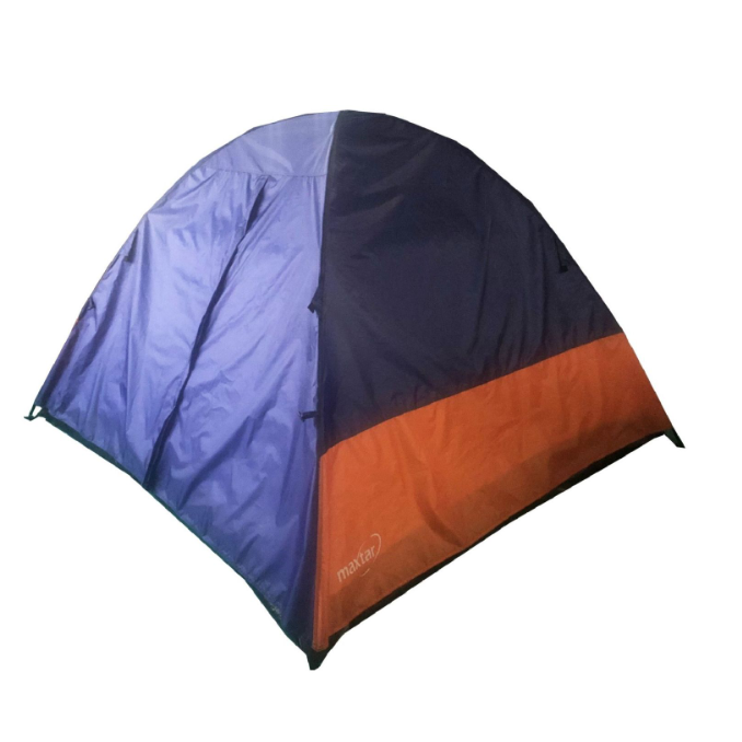 Cort Maxtar Montana, 2 straturi, 4 persoane, verde-portocaliu