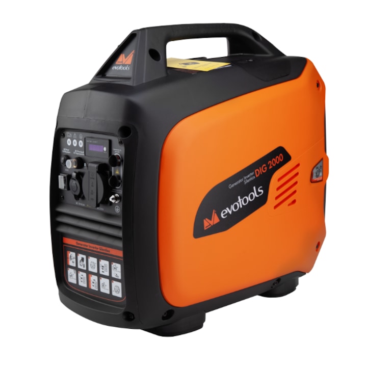 Generator Invertor Silentios EPTO DIG, 2000 W, 2.7 CP, benzina, 4 l capacitate rezervor, silentios, sistem pornire manuala, mod ECO