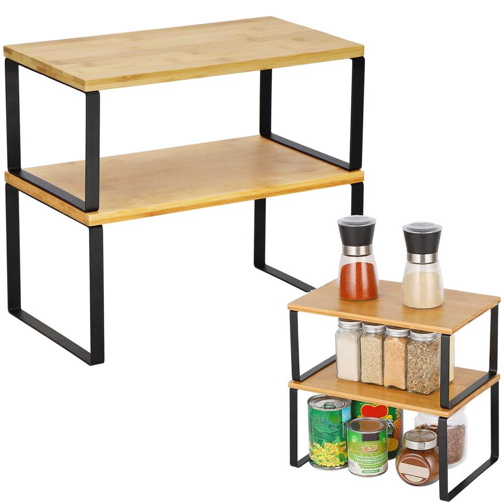 Set 2 rafturi de bucatarie suprapozabile, pentru ustensile sau ...