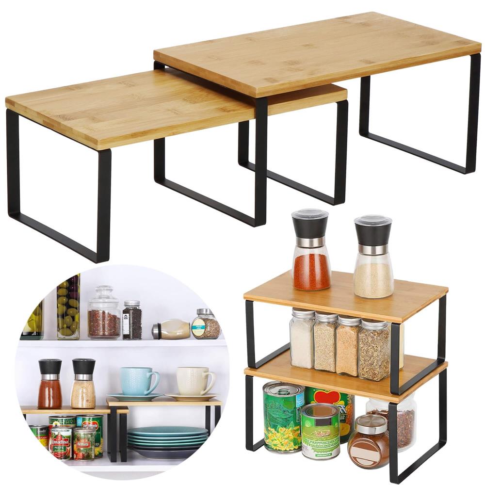 Set 2 rafturi de bucatarie suprapozabile, pentru ustensile sau ...