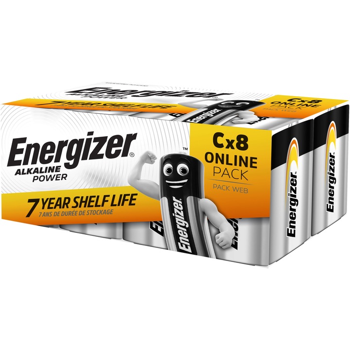 Батерии Energizer Alkaline Power C, 8 броя